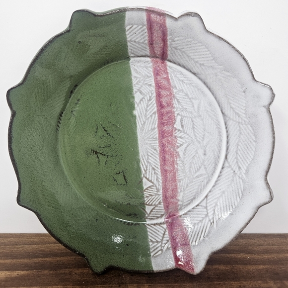 Hand made 7 Inch glazed clay plate - Picture 1 of 5